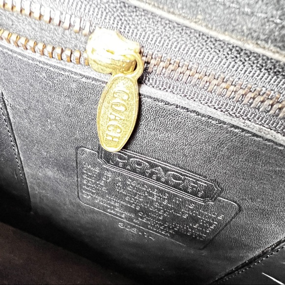 Vintage Black Coach Leather Briefcase Satchel Laptop Case - Picture 7 of 14